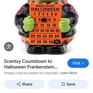 Scentsy Halloween Countdown with Frankenstein Design